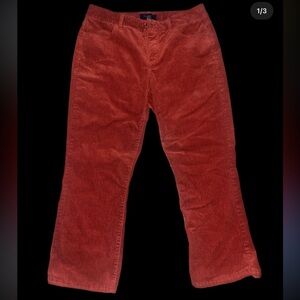 Talbots Vibrant Red Corduroy Trousers